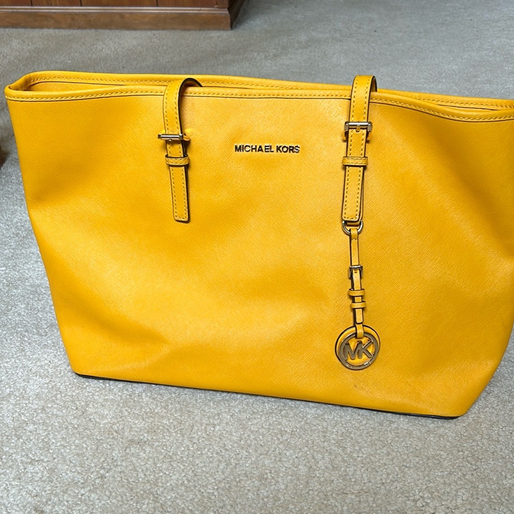 Michael Kors yellow tote